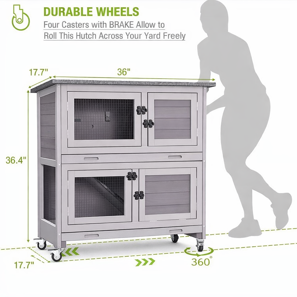 LuxeHaven Urban Retreat Rabbit Hutch