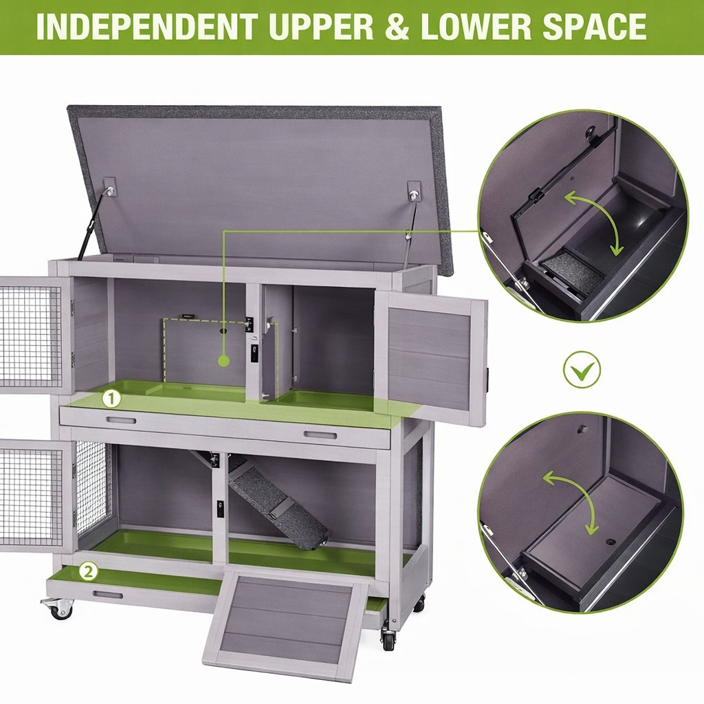 LuxeHaven Urban Retreat Rabbit Hutch
